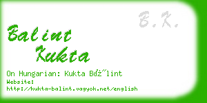 balint kukta business card